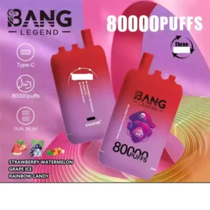 BANG Leader 80K Vape Strawberry Watermelon & Grape Ice & Rainbow Candy