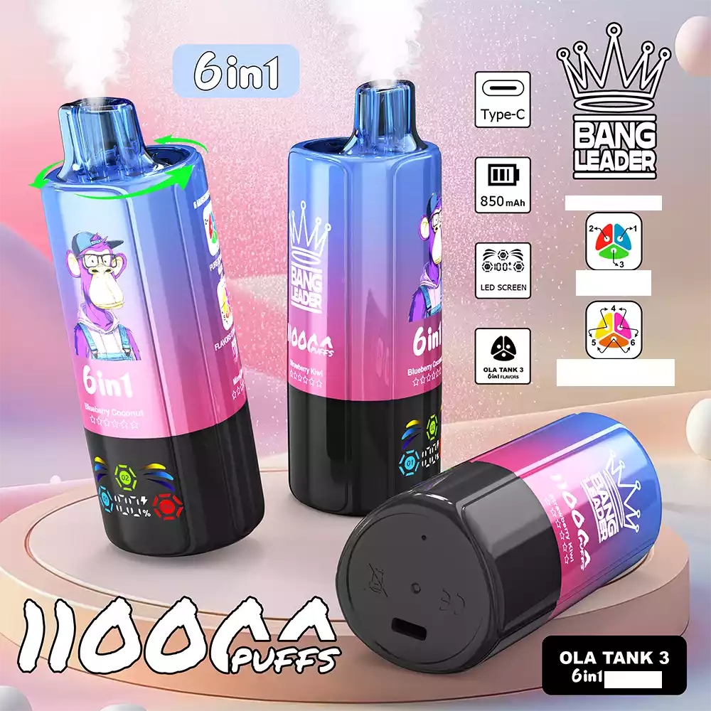 Bang Blaze 110K Vape Big Puff Monkey 6 In 1 Multi Flavor Rechargeable Vape