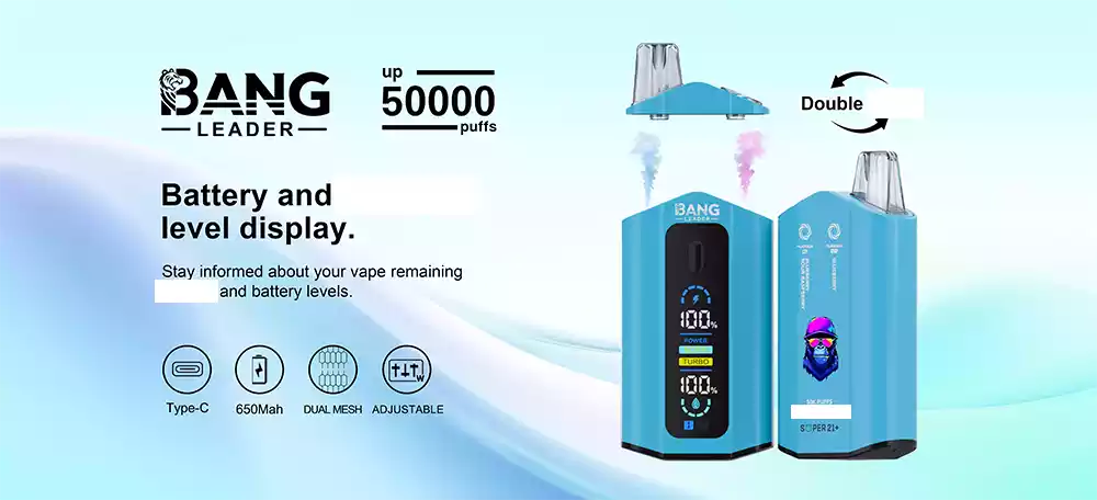 Bang Blaze 50K Vape Big Puff Monkey 2 In 1 Dual Flavor Rechargeable Vape