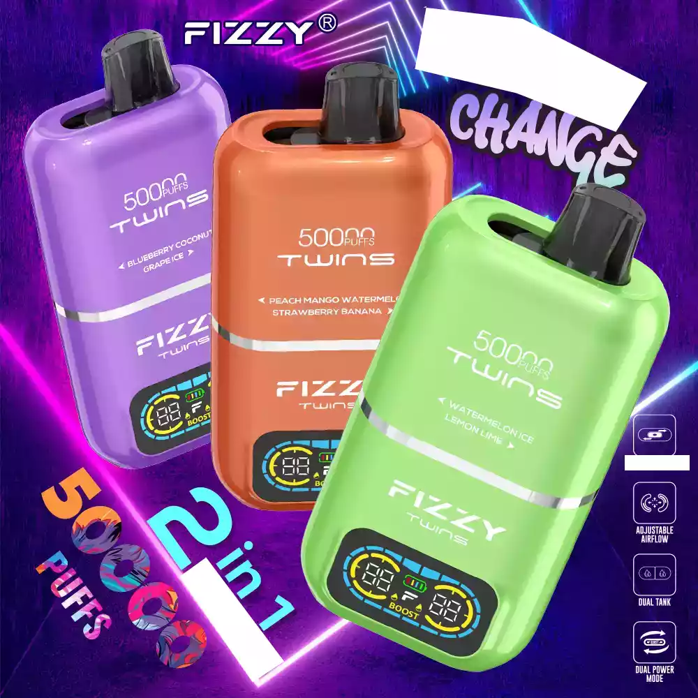 Fizzy Twins 50K Vape Big Puff 2 In 1 Type C Device