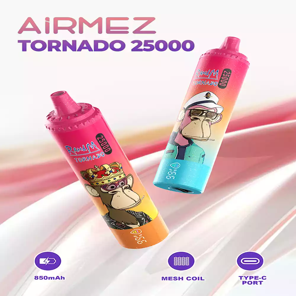 Airmez Tornado 25K Vape Big Puff Rechargeable Vape