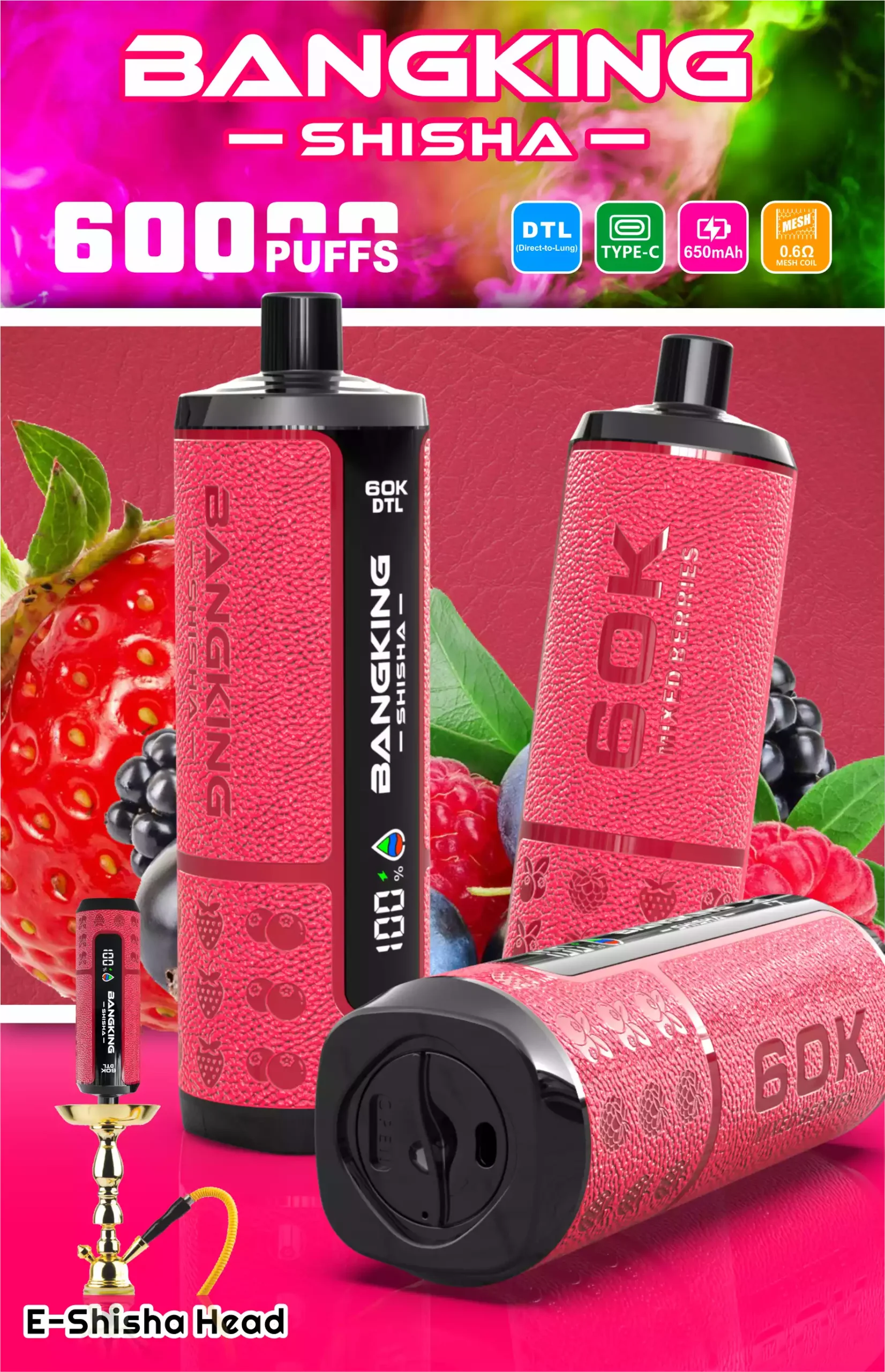 Bang King Vape Shisha 60K Hookah Vape
