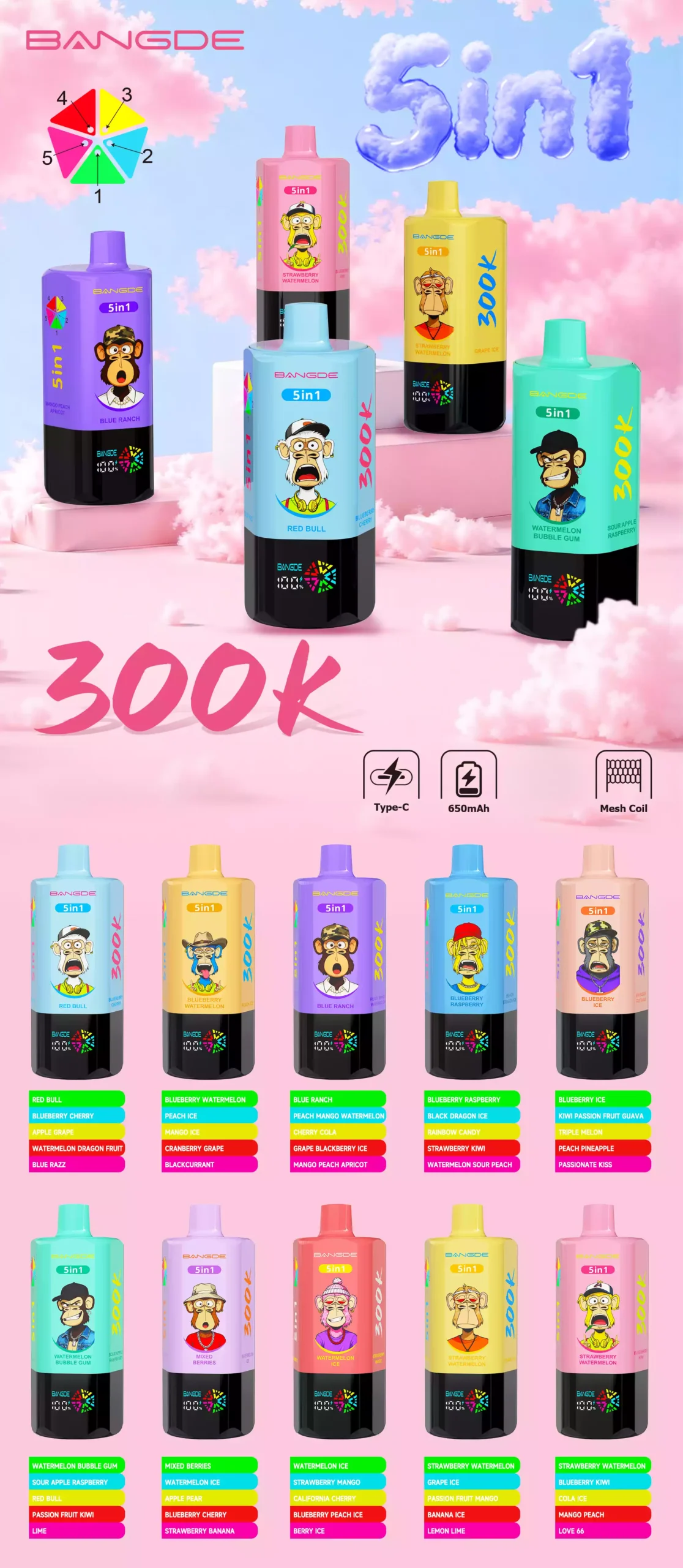 Bang Vape DE 300K 5in1