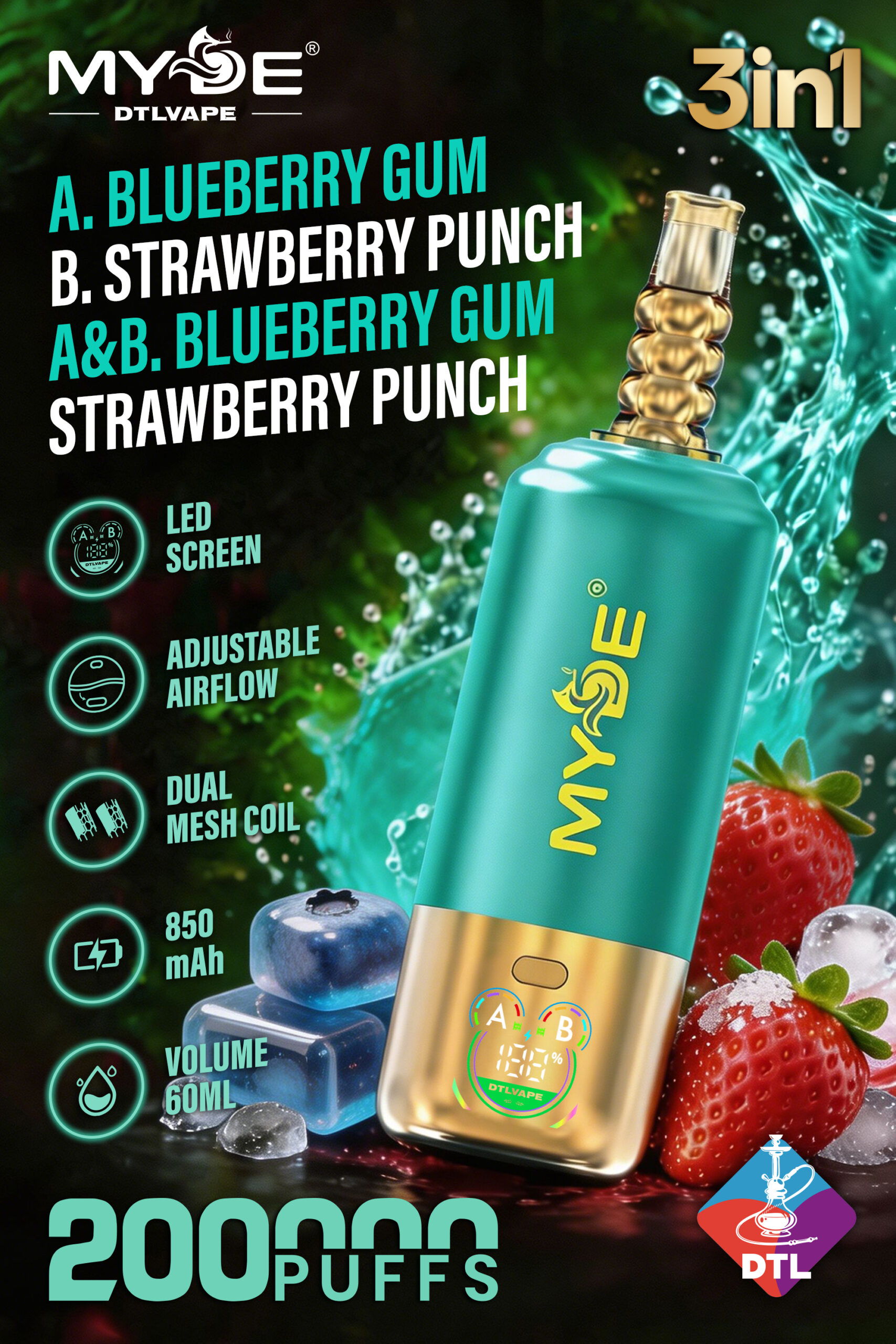 MYDE Vape DTL 3 in 1 200K