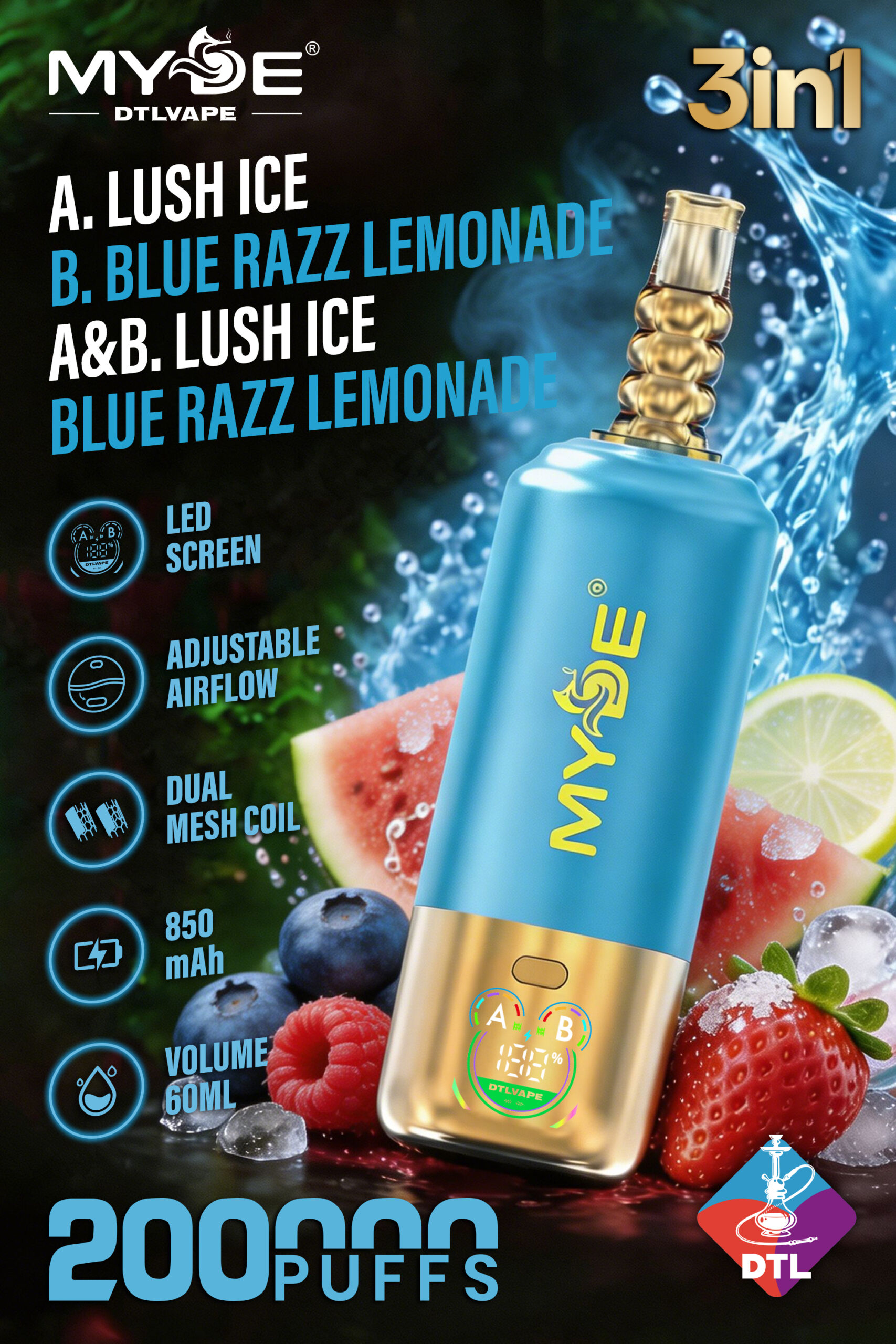 MYDE Vape DTL 3 in 1 200K