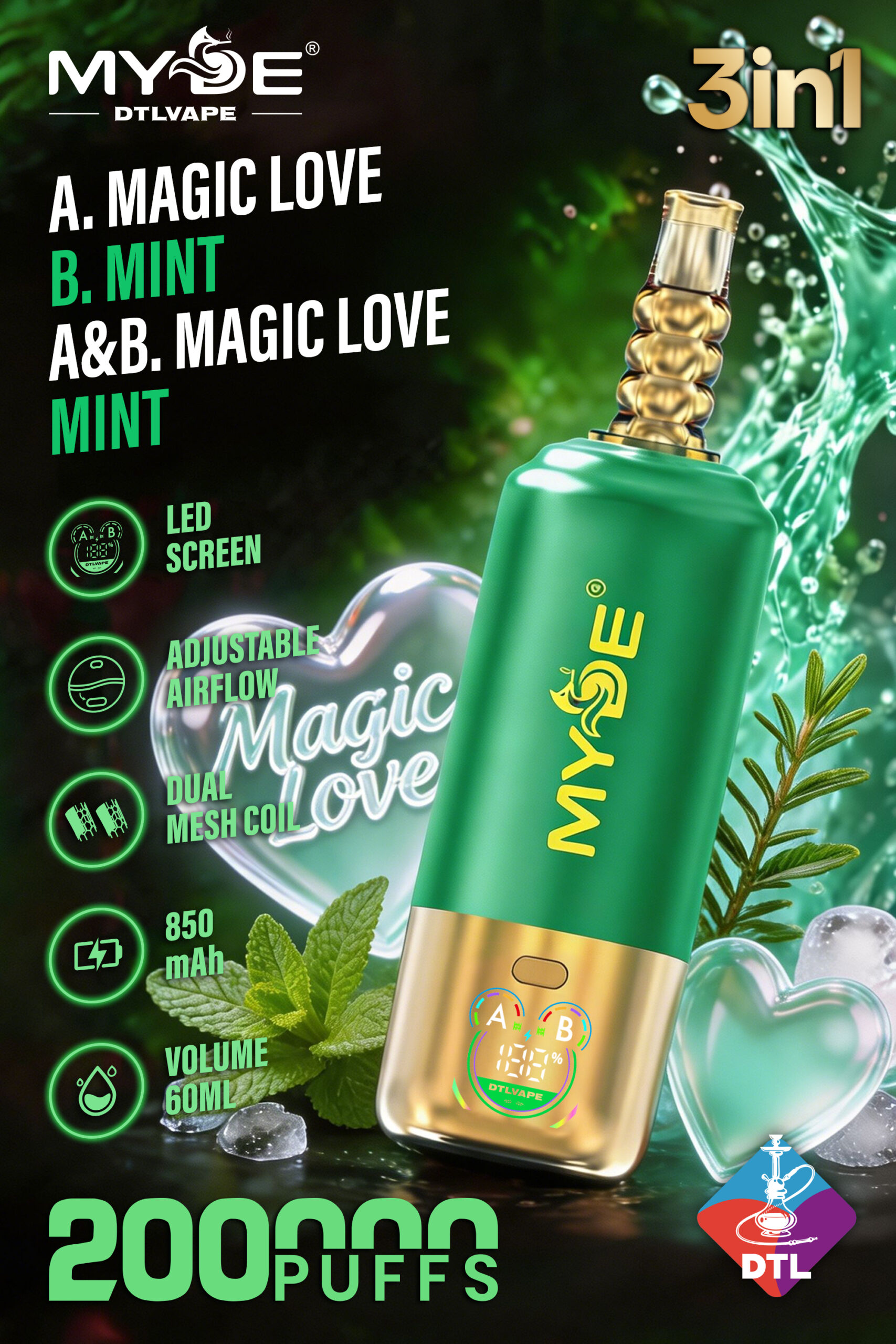 MYDE Vape DTL 3 in 1 200K