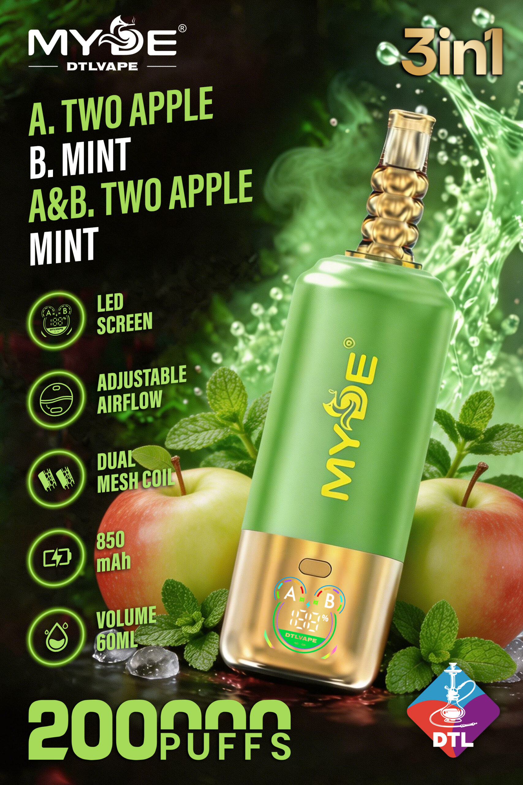MYDE Vape DTL 3 in 1 200K