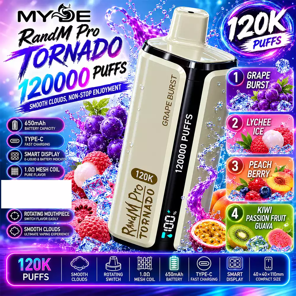 Myde Vape RandM Pro Tornado 120K