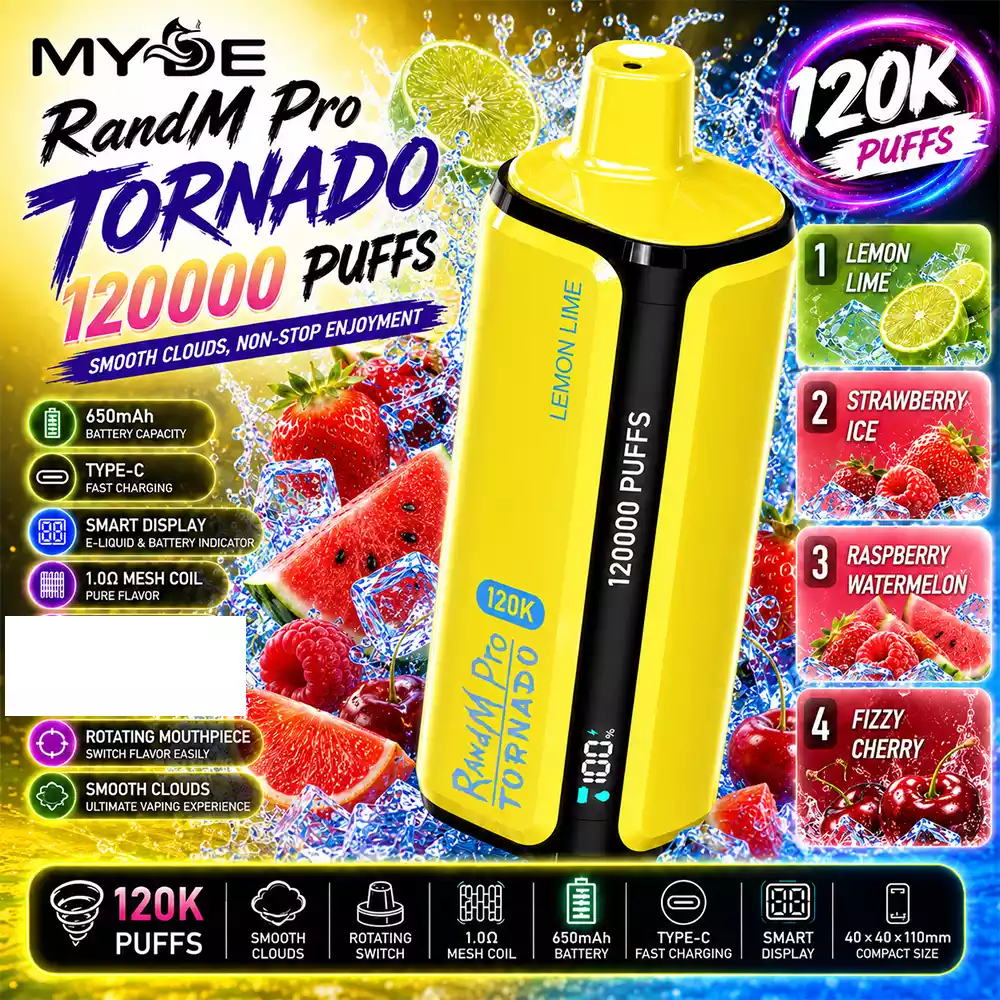 Myde Vape RandM Pro Tornado 120K