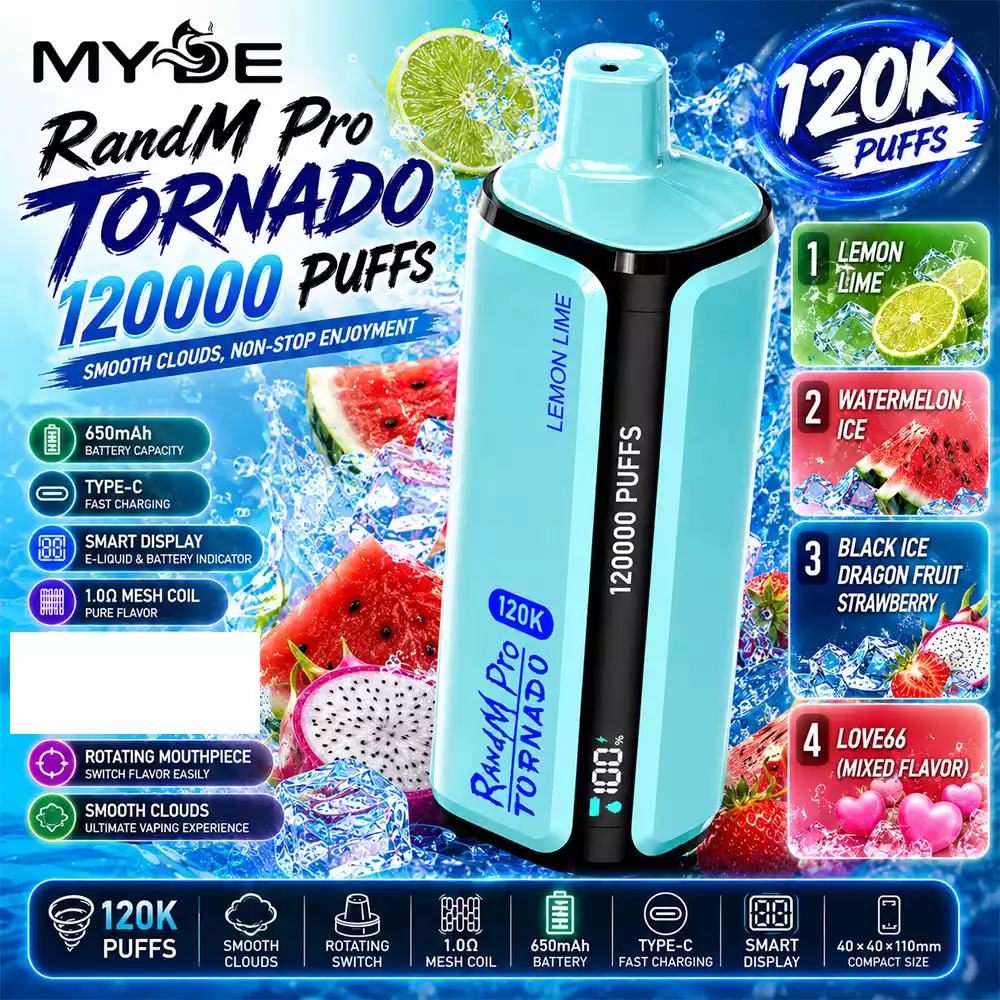 Myde Vape RandM Pro Tornado 120K