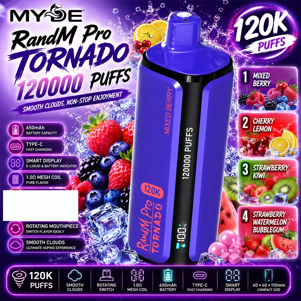 Myde Vape RandM Pro Tornado 120K