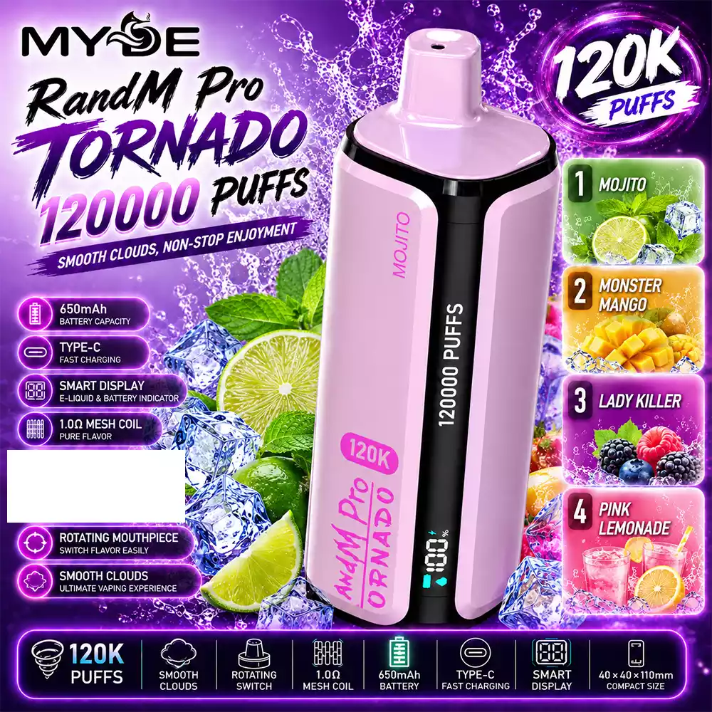 Myde Vape RandM Pro Tornado 120K