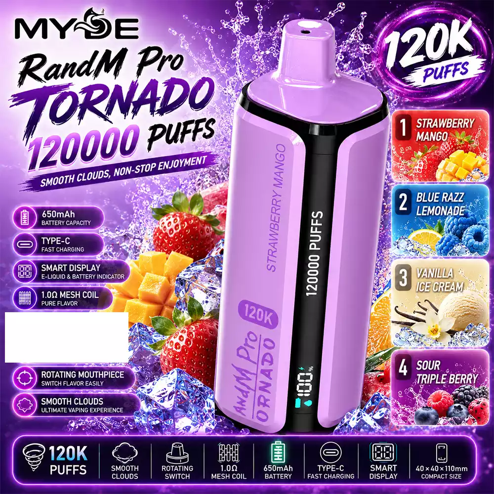 Myde Vape RandM Pro Tornado 120K