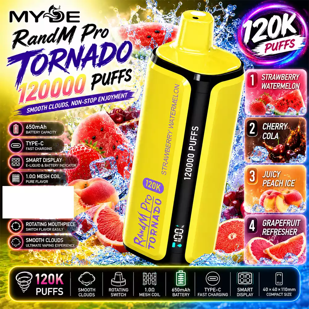 Myde Vape RandM Pro Tornado 120K