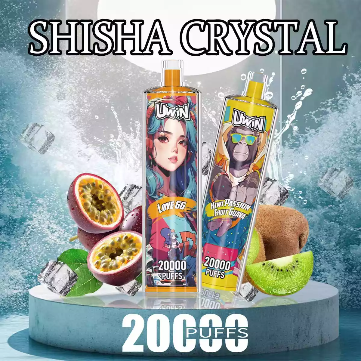 Uwin Vape Shisha Hookah Crystal 20K