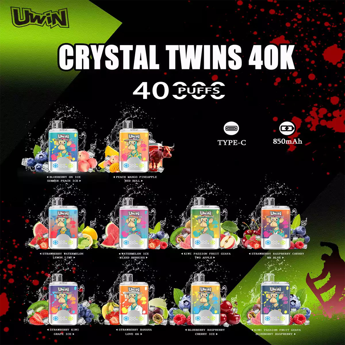 Uwin Vape Twins Crystal 40K