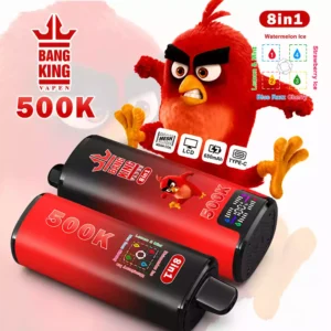 Bang King Vape 500K Puff 8 in 1 Smaak Watermeloen IJs & Citroen & Munt & Aardbeien IJs & Blauwe Framboos Kers