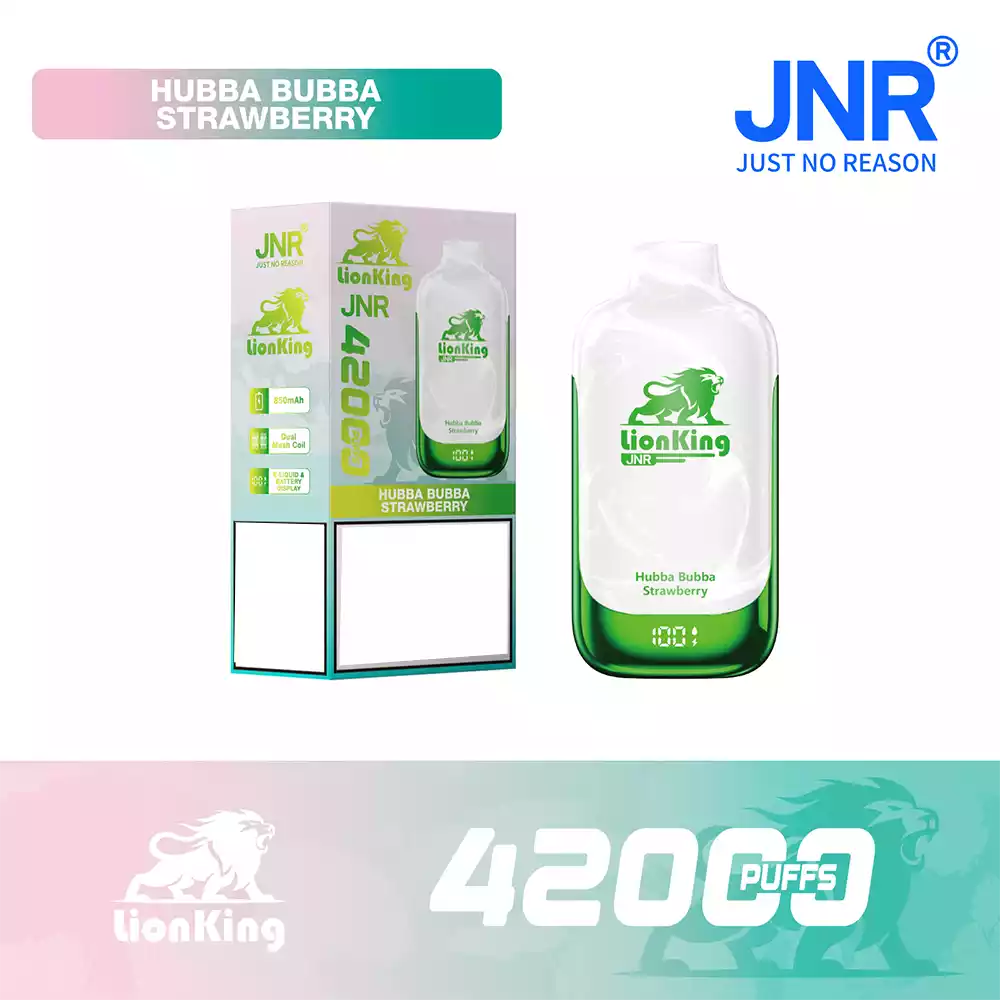 Jnr Vape 42K Vape Rechargeable Vape Hubba Bubba Strawberry
