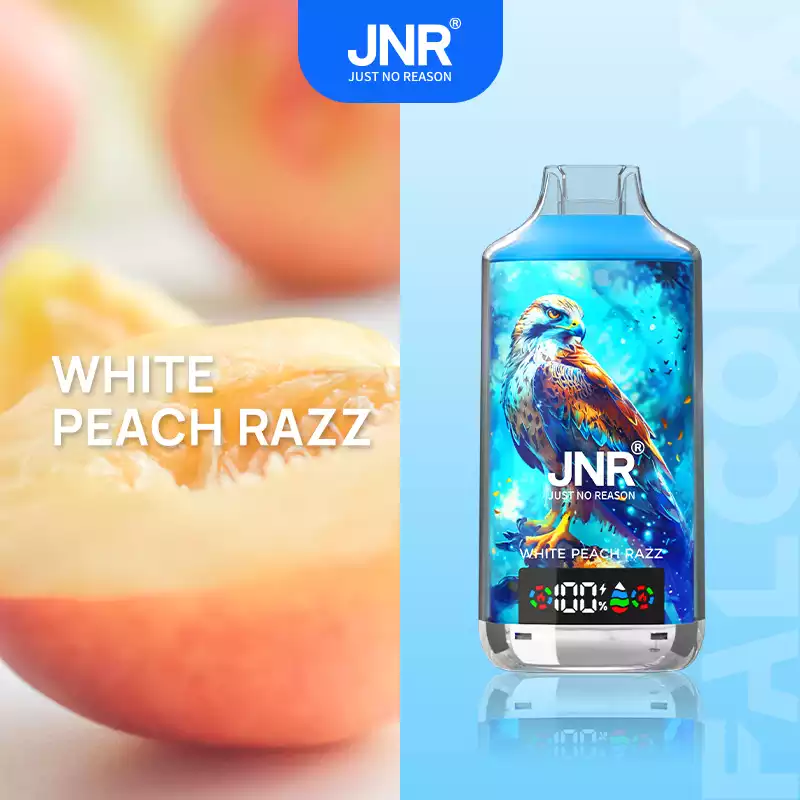 Jnr Vape Puff 18K Dual Mesh Vape White Peach Razz