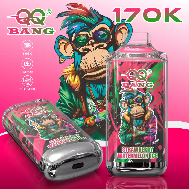 QQ Bang Vape 170K Puff Monkey Vape Bulk Supplier 4 QQ Bang Vape 170K Puff Monkey Vape Strawberry Watermelon