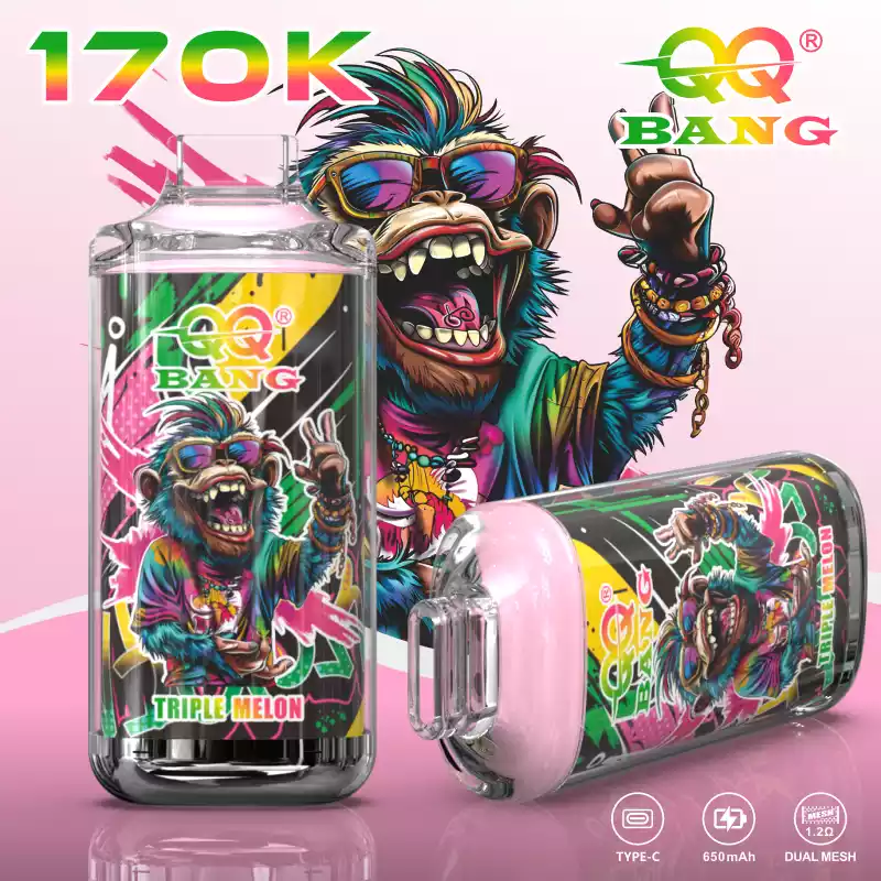 QQ Bang Vape 170K Puff Monkey Vape Bulk Supplier 3 QQ Bang Vape 170K Puff Monkey Vape Triple Melon