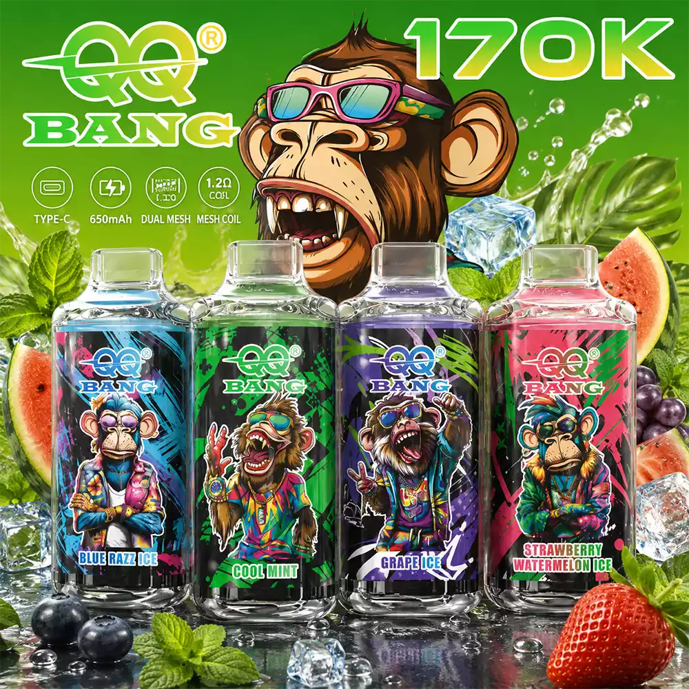 QQ Bang Vape 170K Puff Monkey Vape Bulk Supplier 1 QQ Bang Vape 170K Puff Aap Vape